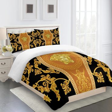Gold Luxury Versace Bed Set Diverse Design and Materials