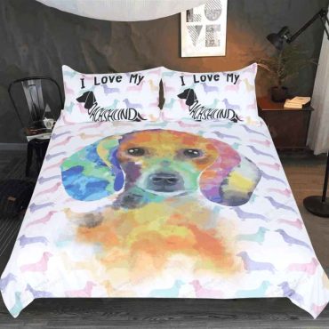 I Love My Dachshund Bedding Set Diverse Design and Materials