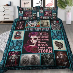 January Sugar Skull Girl The Storm Bedding Set Diverse Design and Materials