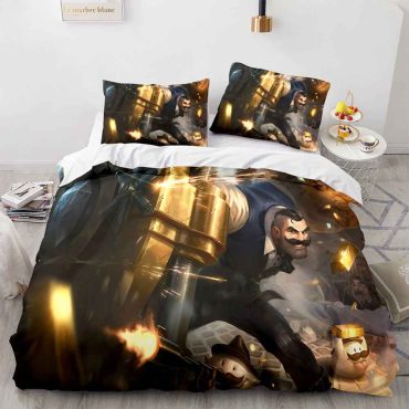 League Of Legends Cosplay Bedding Sets Quilt Covers Without Filler Crime City Braum Diverse Design and Materials
