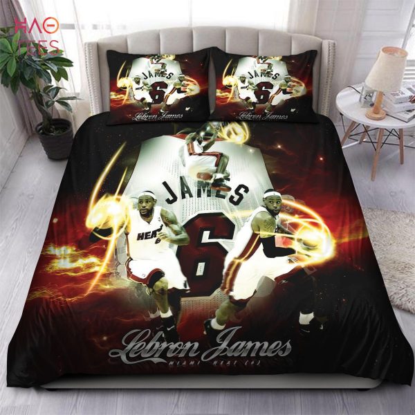 Lebron James Miami Heat NBA Duvet Cover Bedding Set Comfortable Bedding Set Diverse Design and Materials