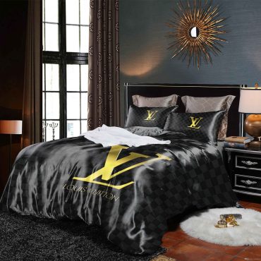 Louis Vuitton Logo Brands Bedding Set Duvet Cover Luxury Brand Bedding Sets Bedroom Decor Diverse Design and Materials