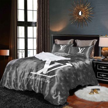 Louis Vuitton Logo Brands Bedding Set Duvet Cover Luxury Brand Bedding Sets Home Decor Diverse Design and Materials