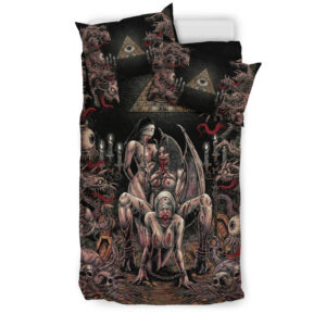 New! Erotic Possession Demon Attack! 3 Piece Duvet Set Original Colors Pentagram Corner Version Diverse Design and Materials
