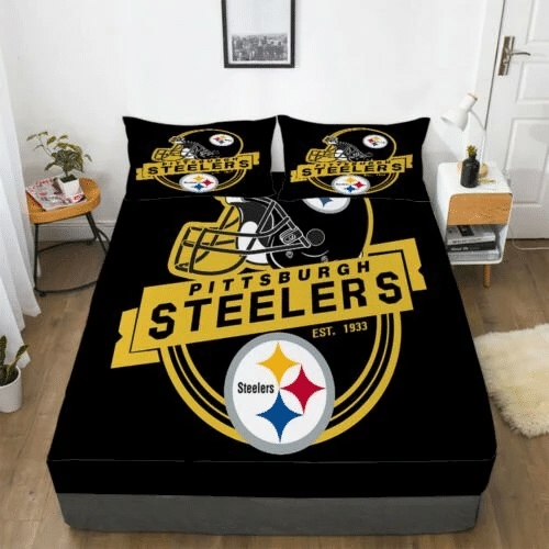 Pittsburgh Steelers Bedding Sets Duvet Cover Bedroom Quilt Bed Sets Diverse Design and Materials