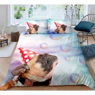 Pug Dog Bedding Set Bed Sheets Spread Comforter Duvet Cover Bedding Sets  Diverse Design and Materials 01