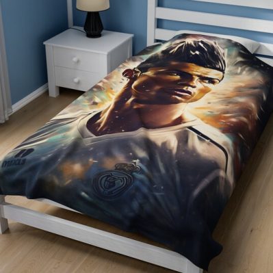 Ronaldo Blanket, Soccer Blanket, Custom, Home Decor, Mancave Decor, Futbol, Sports Gift, Soccer Decor, Birthday Gift, Cristiano Ronaldo Diverse Design and Materials