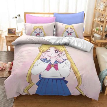 Sailor Moon Cosplay Bedding Set Duvet Cover Christmas Bed Sheets Sets Diverse Design and Materials 04