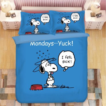 Snoopy Duvet Cover Quilt Cover Pillowcase Bedding Sets Bed Diverse Design and Materials 03