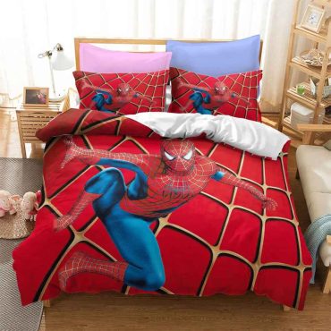 Spiderman Avengers Spider-Man Superhero  Bedding Set Duvet Covers Bed Sheets Sets  Twin Full Queen King Size Diverse Design and Materials 26