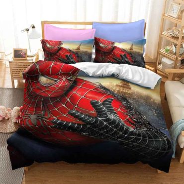 Spiderman Gwen Avengers Spider-Man Superhero  Bedding Set Duvet Covers Bed Sheets Sets  Twin Full Queen King Size Diverse Design and Materials 11