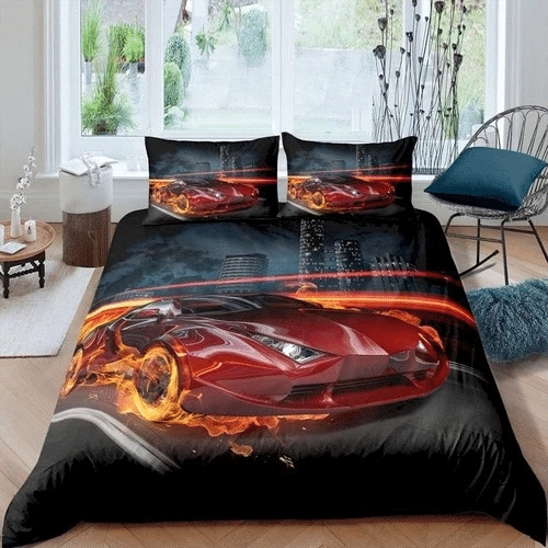 Sports Car Print Bedding Sets Duvet Cover Bedroom Quilt Bed Diverse Design and Materials