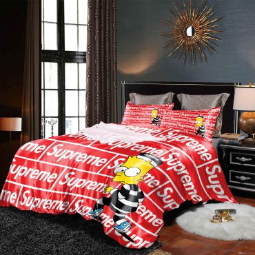 Superme High Quality Cotton Bedding Set Duvet Cover Luxury Brand Bedding Sets Gift for Superme Lover Diverse Design and Materials