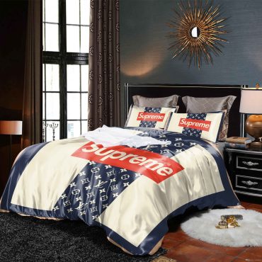 Superme Logo Brands Bedding Set Duvet Cover Bedding Set Comfortable Bedding Set For Bedroom Diverse Design and Materials