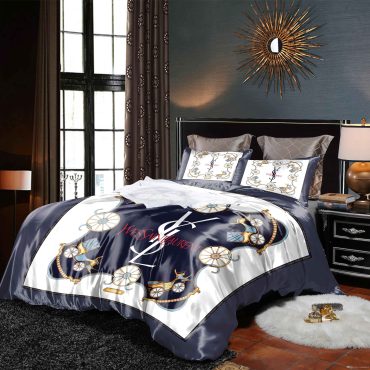 Yves Saint Laurent Bedding Set Duvet Cover Luxury Brand Bedding Sets Gift for Ysl Lover Diverse Design and Materials