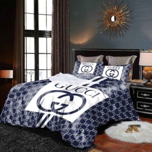 Gucci Logo Bedding Set Duvet Cover Bedding Set Gift for Chanel Lover Diverse Design and Materials