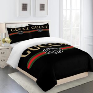Set Black And Red Gold Aluxury Bed Sheets Diverse Design and Materials