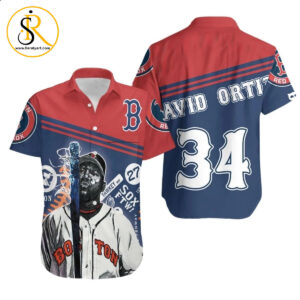 34 David Ortiz Boston Red Sox Hawaiian Shirt Aloha Shirt for Men Women Combo Beach SeratyArt