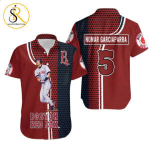 5 Nomar Garciaparra Boston Red Sox Hawaiian Shirt Aloha Shirt for Men Women Beach Set SeratyArt