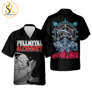 Alphonse Elric Hawaiian Shirt Fullmetal Alchemist Anime Shirt for Men Women SeratyArt