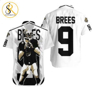 Beach Shirt Drew Brees New Orleans Saints Hawaiian Shirt Aloha Shirt for Men Women SeratyArt