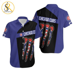 Beach Shirt Monster Energy Chicago Cubs Hawaiian Shirt Aloha Shirt for Men Women SeratyArt
