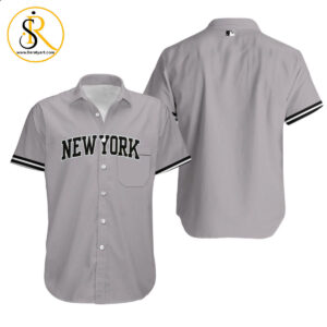 Beach Shirt New York Yankees Road Flex Base Collection Team Gray Jersey Inspired Style Hawaiian Shirt Aloha Shirt for Men Women SeratyArt
