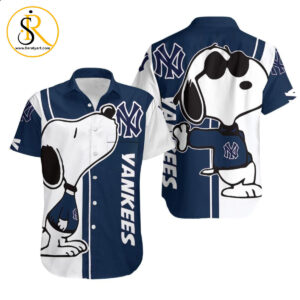 Beach Shirt New York Yankees Snoopy Lover 3D Printed Hawaiian Shirt Aloha Shirt for Men Women SeratyArt