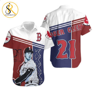 Beach Shirt Roger Clemens Boston Red Sox 21 Hawaiian Shirt SeratyArt