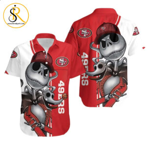 Beach Shirt San Francisco 49Ers Jack Skellington And Zero Hawaiian Shirt Aloha Shirt for Men Women SeratyArt