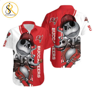 Beach Shirt Tampa Bay Buccaneers Jack Skellington And Zero Hawaiian Shirt Aloha Shirt for Men Women SeratyArt