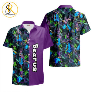Beerus Hawaiian Shirts Custom Anime Merch Clothes for Men Women SeratyArt