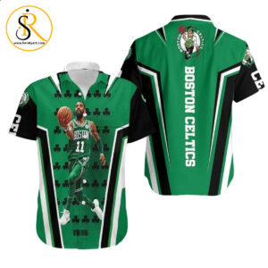 Boston Celtics Kyrie Irving 11 Shamrock Hawaiian Shirt Combo Beach Aloha Shirt for Men Women SeratyArt
