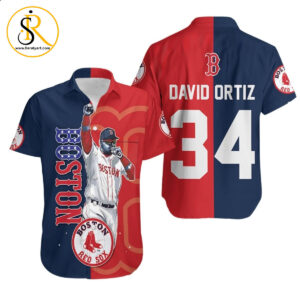 Boston Red Sox David Ortiz Strong Hawaiian Shirt Aloha Shirt for Men Women SeratyArt