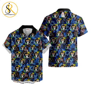 Brook Symbol Hawaiian Shirts Custom Anime Merch Clothes for Men Women SeratyArt