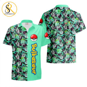 Bulbasaur Hawaiian Shirts Custom Anime Merch Clothes for Men Women SeratyArt