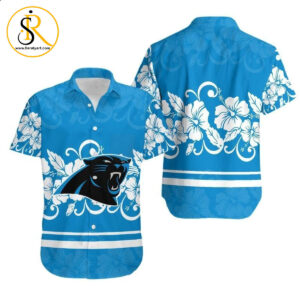 Carolina Panthers Hibiscus Flowers Hawaiian Shirt Aloha Shirt for Men Women SeratyArt