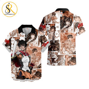 Casca Hawaiian Shirts Berserk Custom Anime Clothes for Men Women SeratyArt