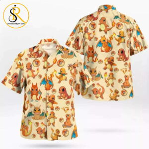 Charmander Evolution Pokeball Hawaiian Shirt Pokemon Anime Shirt for Men Women SeratyArt