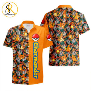 Charmander Hawaiian Shirts Custom Anime Merch Clothes for Men Women SeratyArt