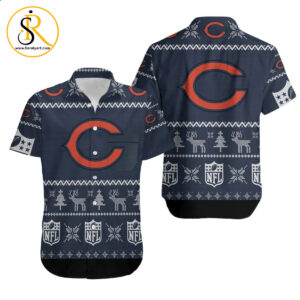 Chicago Bears Ugly Sweatshirt Christmas 3D Hawaiian Shirt Aloha Shirt for Men Women Combo Beach SeratyArt