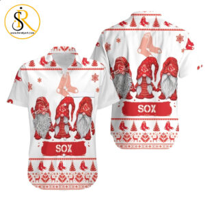 Christmas Gnomes Boston Red Soxugly Sweatshirt Christmas 3D Hawaiian Shirt Aloha Shirt for Men Women SeratyArt
