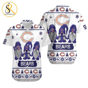 Christmas Gnomes Chicago Bears Ugly Sweatshirt Christmas 3D Hawaiian Shirt Aloha Shirt for Men Women SeratyArt
