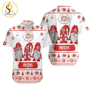 Christmas Gnomes Cincinnati Reds Ugly Sweatshirt Christmas 3D Hawaiian Shirt Aloha Shirt for Men Women SeratyArt