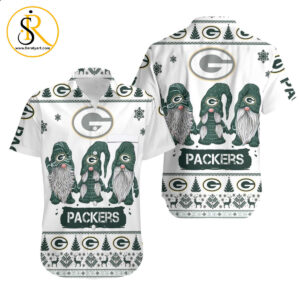 Christmas Gnomes Green Bay Packers Ugly Sweatshirt Christmas 3D Hawaiian Shirt Aloha Shirt for Men Women SeratyArt
