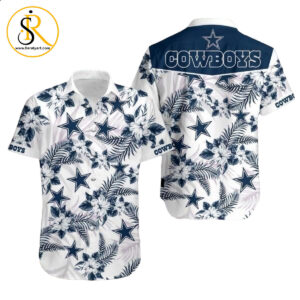 Dallas Cowboys Hibiscus Hawaiian Shirt Aloha Shirt for Men Women SeratyArt