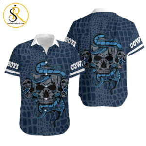 Dallas Cowboys Snake And Skull Hawaiian Shirt Aloha Shirt for Men Women SeratyArt