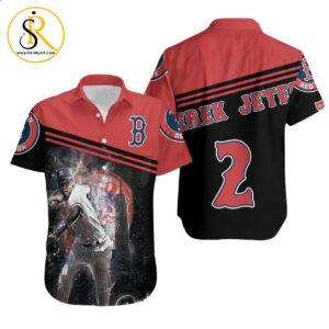 Derek Jeter Boston Red Sox Hawaiian Shirt Aloha Shirt for Men Women SeratyArt