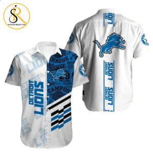 Detroit Lions Hawaiian Short Sleeves Hawaiian Shirt Aloha Shirt for Men Women For Big Fans SeratyArt