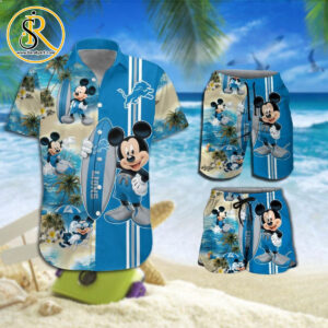 Detroit Lions Mickey Mouse Hot Summer 3D Hawaiian Shirt SeratyArt